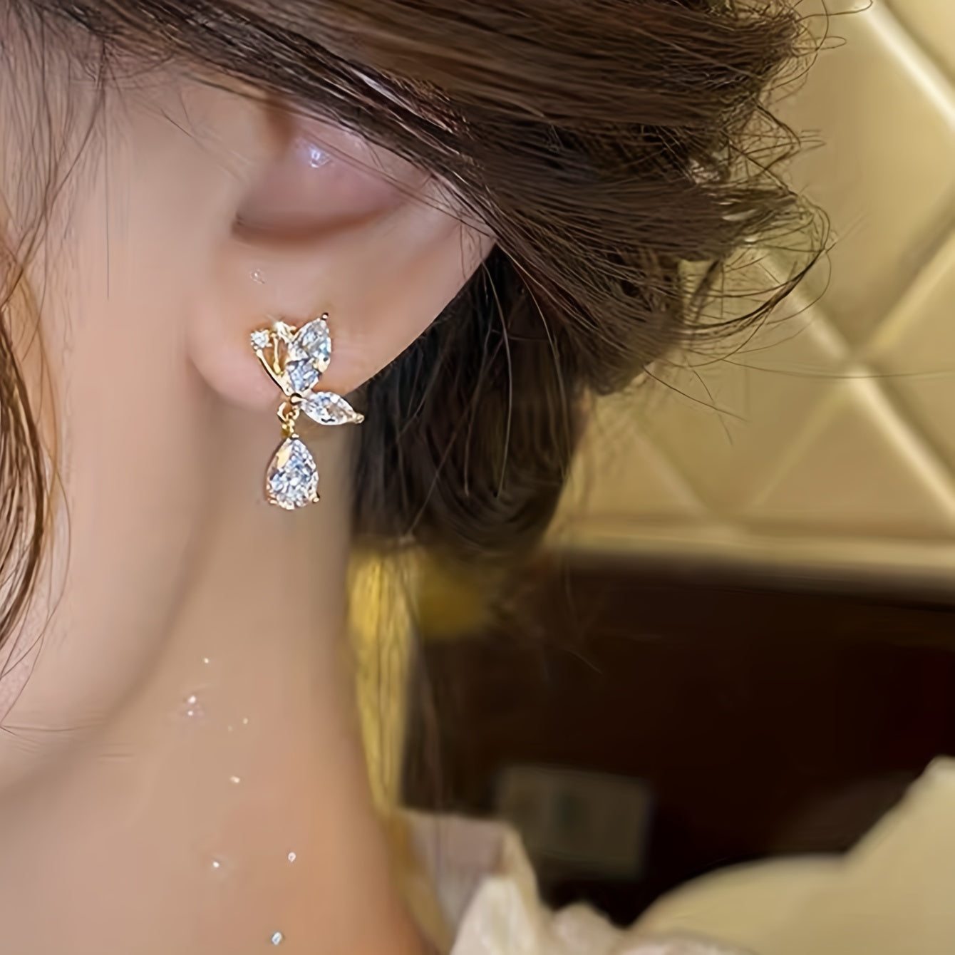 Sparkling Butterfly Design Inlaid Rhinestone