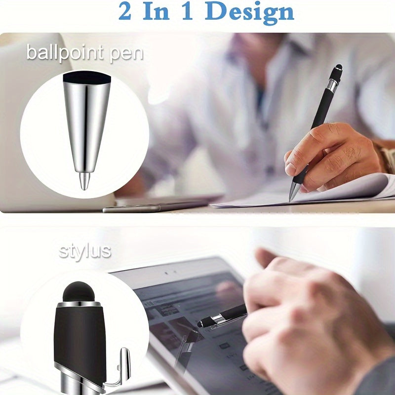 90/80/70/50/30/20pcs Customizable Engraved Ballpoint Pen Set - Personalized Text, Smooth Writing, Touch Screen Compatible, Black Metal Pen Holder, Ideal Gift for Business and School Anniversaries - No Feather Fine Tip Tools,