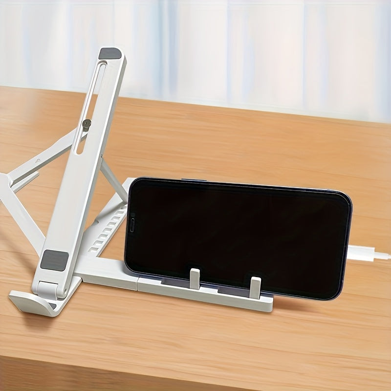 2-in-1 adjustable laptop stand with cooling function, portable ABS tripod base, stable and ergonomically designed, suitable for home office and remote work, laptop support stand, essential item for remote work, modern technol