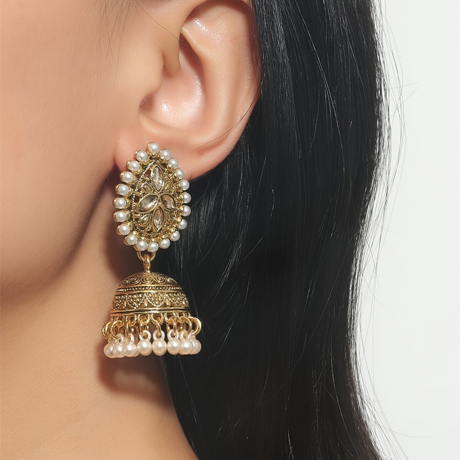 Eastern Bollywood-Inspired Waterdrop-Shaped Earrings for Women