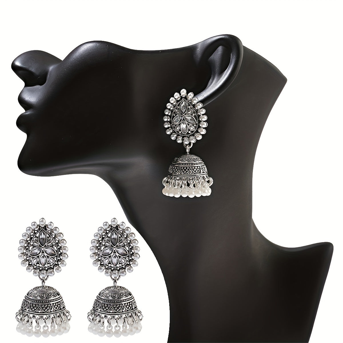 Eastern Bollywood-Inspired Waterdrop-Shaped Earrings for Women