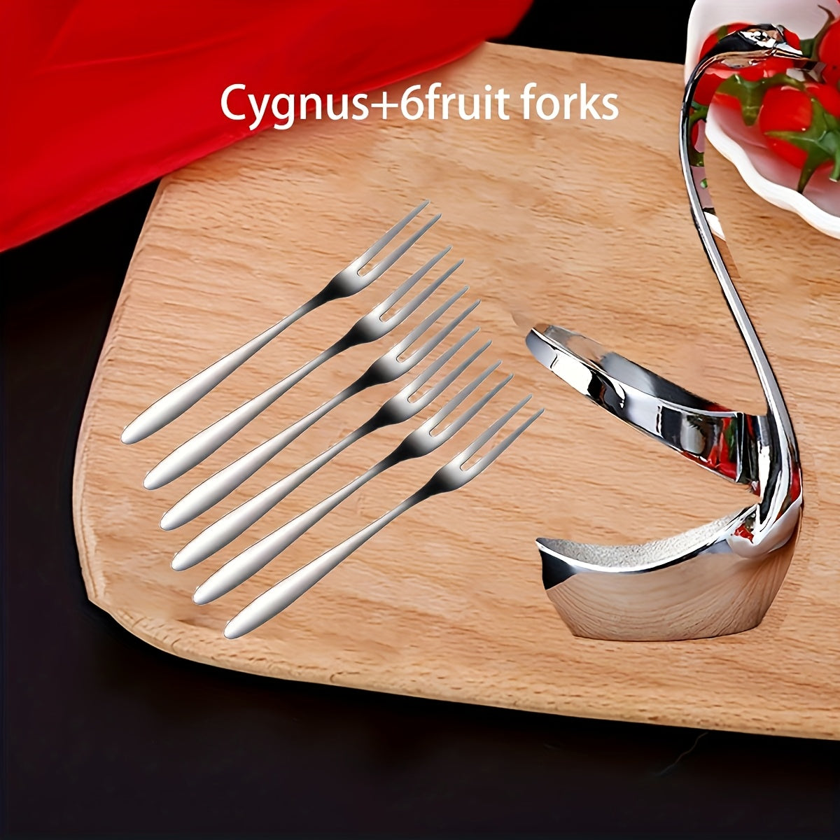 1 Set Zinc Alloy Swan Spoon Fork Rest, Stainless Steel, New Style, for Kitchen, Restaurant, Camping