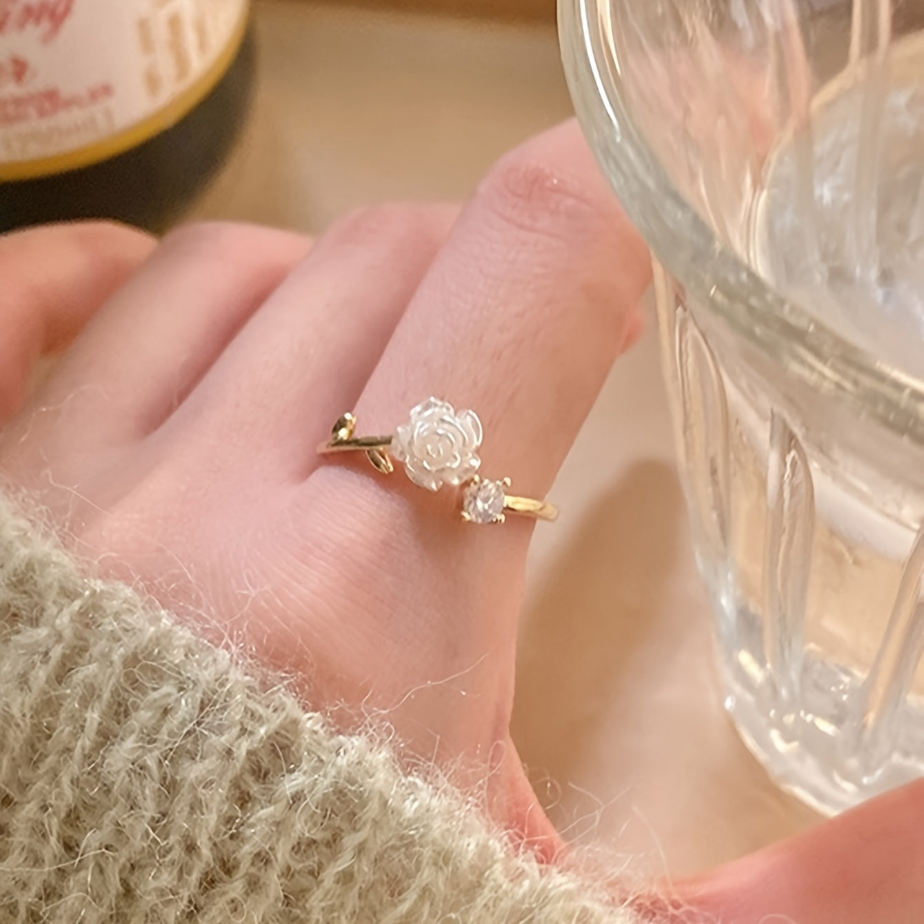 Elegant Zinc Alloy Adjustable Open Ring