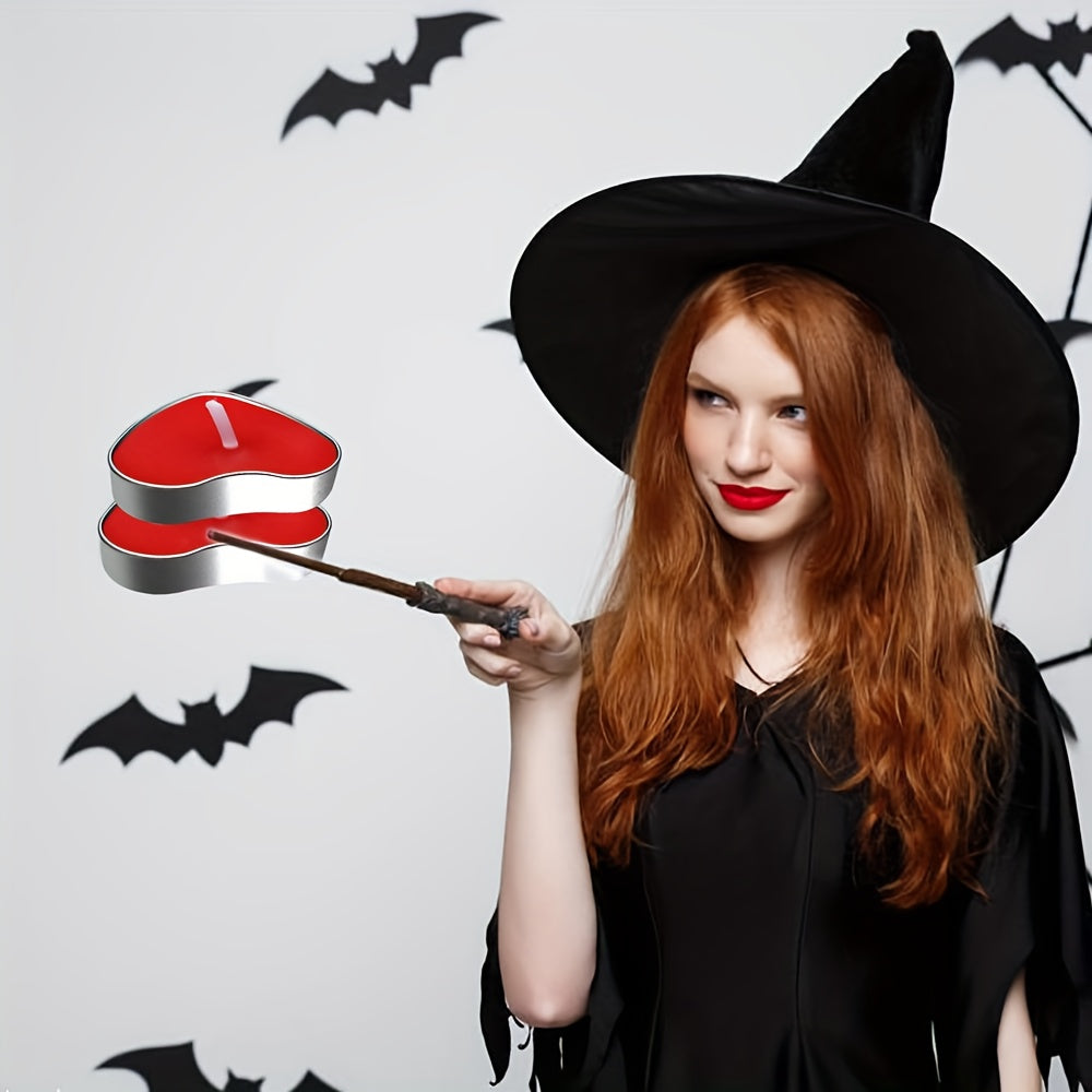 12/50 Heart-Shaped Candles - Golden & White, Single-Wick, Short Burn Time (1-4 Hours), Ideal for Valentine'S Day, Christmas, Halloween, Thanksgiving, Ramadan, and More - Perfect for Home Decor and Special Occasions, Candle De