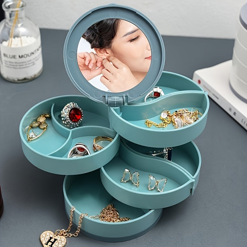 Cosmetic Storage Box - Rotating Jewelry Organizer