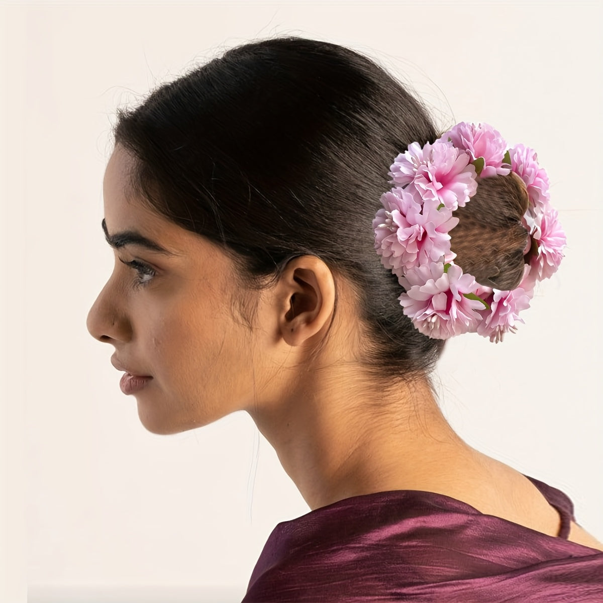 Spring-Summer New Solid Color Faux Fabric Flower Hair Tie Suitable for Beach Hawaii Vacation Everyday Hairstyle Headband Party Holiday Gift