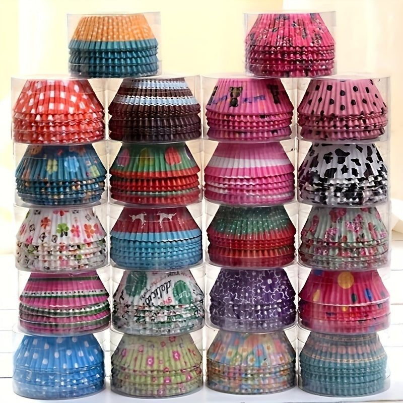 100pcs/box Snow Lady Cake Cups - Oil Proof Paper Holder For Baked Cookies And Cakes