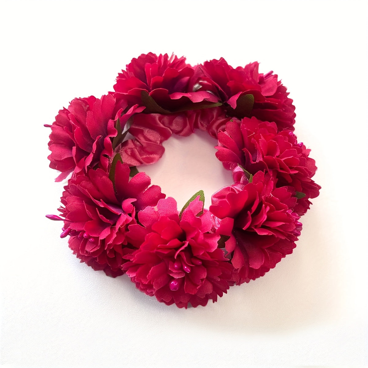 Spring-Summer New Solid Color Faux Fabric Flower Hair Tie Suitable for Beach Hawaii Vacation Everyday Hairstyle Headband Party Holiday Gift