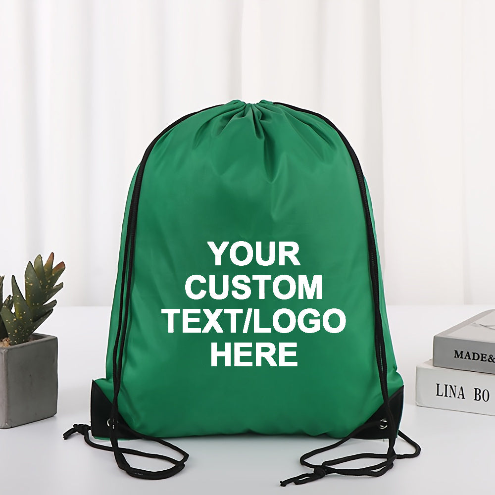 10/20pcs Customizable Polyester Drawstring Backpacks - Personalized Text/Logo, Lightweight Durable Multi-Use Bags for Weddings, Birthdays, Graduation Gifts, Events - Sky Blue, Red, Navy, Black, Event Gift Bags, Bold Visual Ap