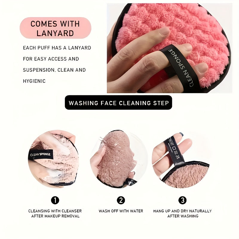 4-Pack Soft Microfiber Face Pads, Reusable Dual-Sided Extraction Pads for Gentle Facial Cleansing and Makeup Application, Daily Face Washing Facial Cleanser