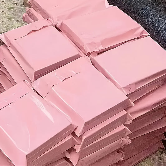49/99 Self-Sealing Pink Mailing Bags, Multi-Purpose Thickened Postal Pouches for All Seasons, 4 Sizes Available (S,M,L,XL), Suitable for Express Shipping, Gift Wrapping & Office Use