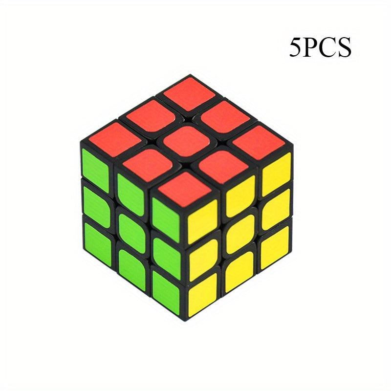 5pcs/Set Creative Mini Puzzle Cube Keychain 3X3Cm New Backpack And Key Pendant Promotional Gift Bag Accessories Wedding Birthday Party Guest Favorites Fashion Jewelry Decoration Gift, Halloween, Christmas