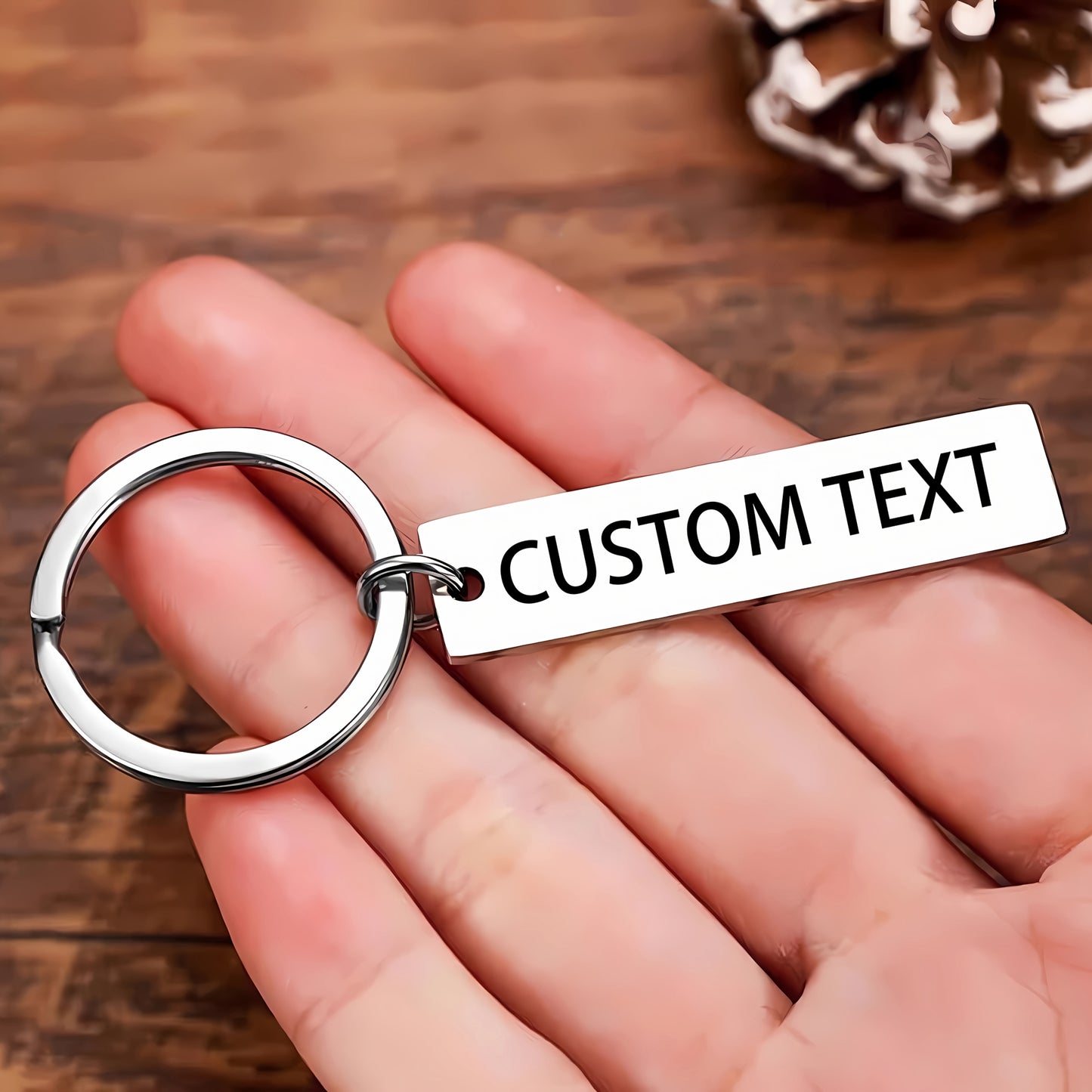 Custom Engraved Keychain - Personalized with Text/Phone/Message, Laser-Engraved Durable Metal Key Ring, Funky Style for Men's Fashion Accessories & Anti-Loss Gifts, Personalized Gifts | Classic And Enduring Design | Lasting E