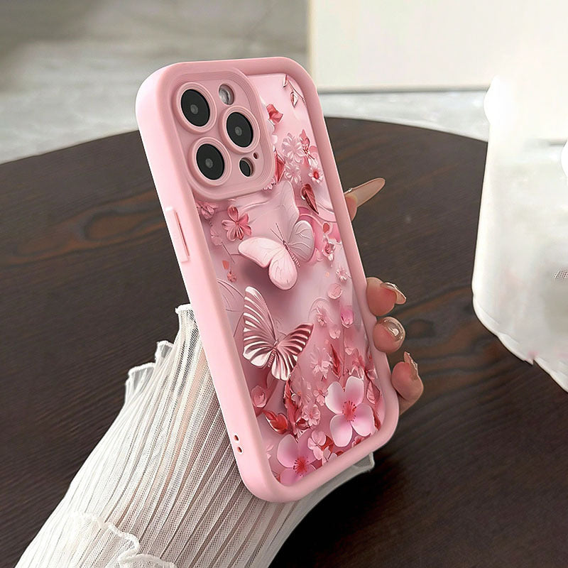 Creative Phone Case with a Pink High Bamboo Design And Strap, Compatible with for iphone Models 11, 12, 13, 14, 11 Pro Max, 12 Pro Max, 13 Pro Max, 14 Pro Max, XR, 15, 15 Pro, 15 Pro Max, 16, 16 Pro, And 16 Pro Max.