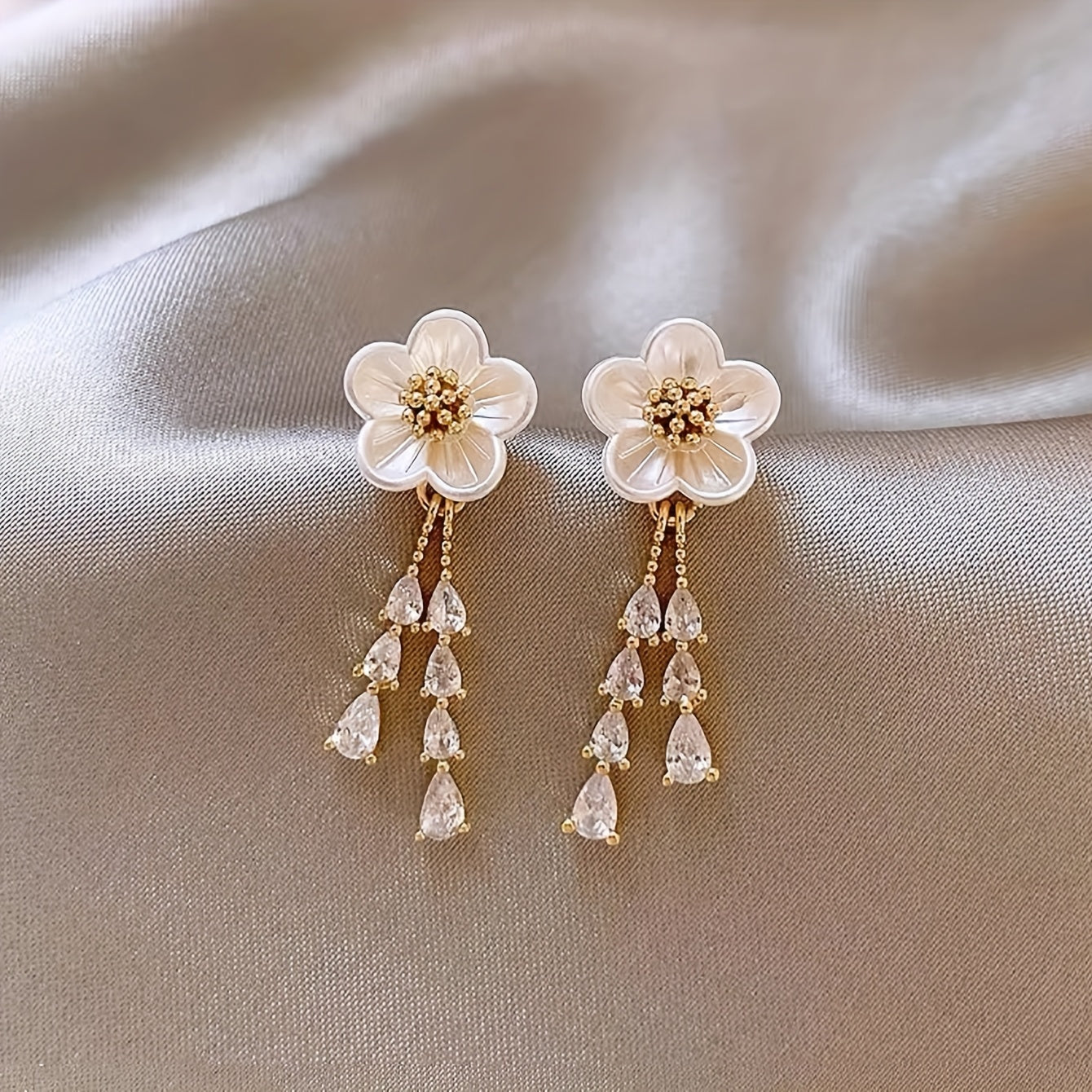 French-Inspired Floral Drop Earrings