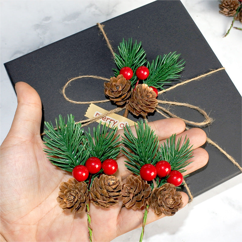 11pcs Artificial Pine Cones and Red Berries Set - Christmas Tree Toppers, Holiday Decorations, Craft Projects, Festive Home Decor, Christmas Decorations, Christmas Decor, Christmas Home Decor, Artificial Flowers