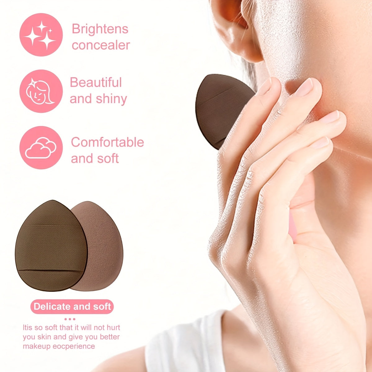 46pcs/45pcs/40pcs/20pcs/35pcs27pcs Makeup Brush Set Facial and Eye Shadow Brushes Super Soft Concealer, Blush, Contouring, Mixing, Eyeshadow, Makeup Sponge Set Powder Puff Suitable for All Skin Types, Face Washing Hair Tie Co