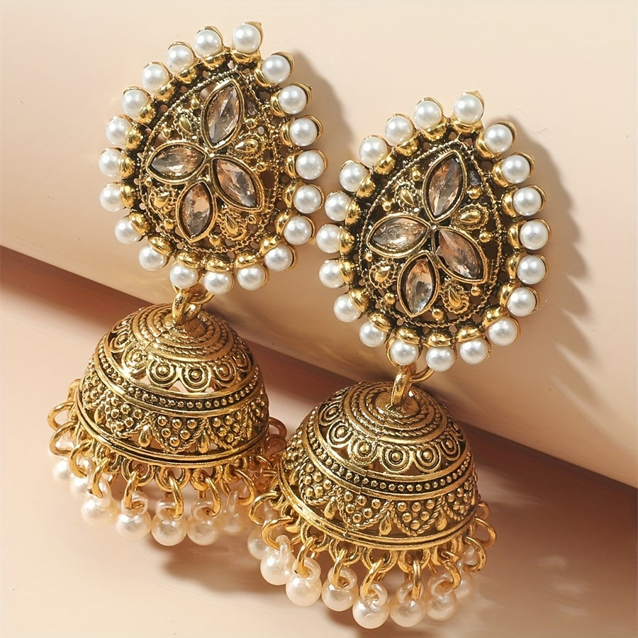 Eastern Bollywood-Inspired Waterdrop-Shaped Earrings for Women