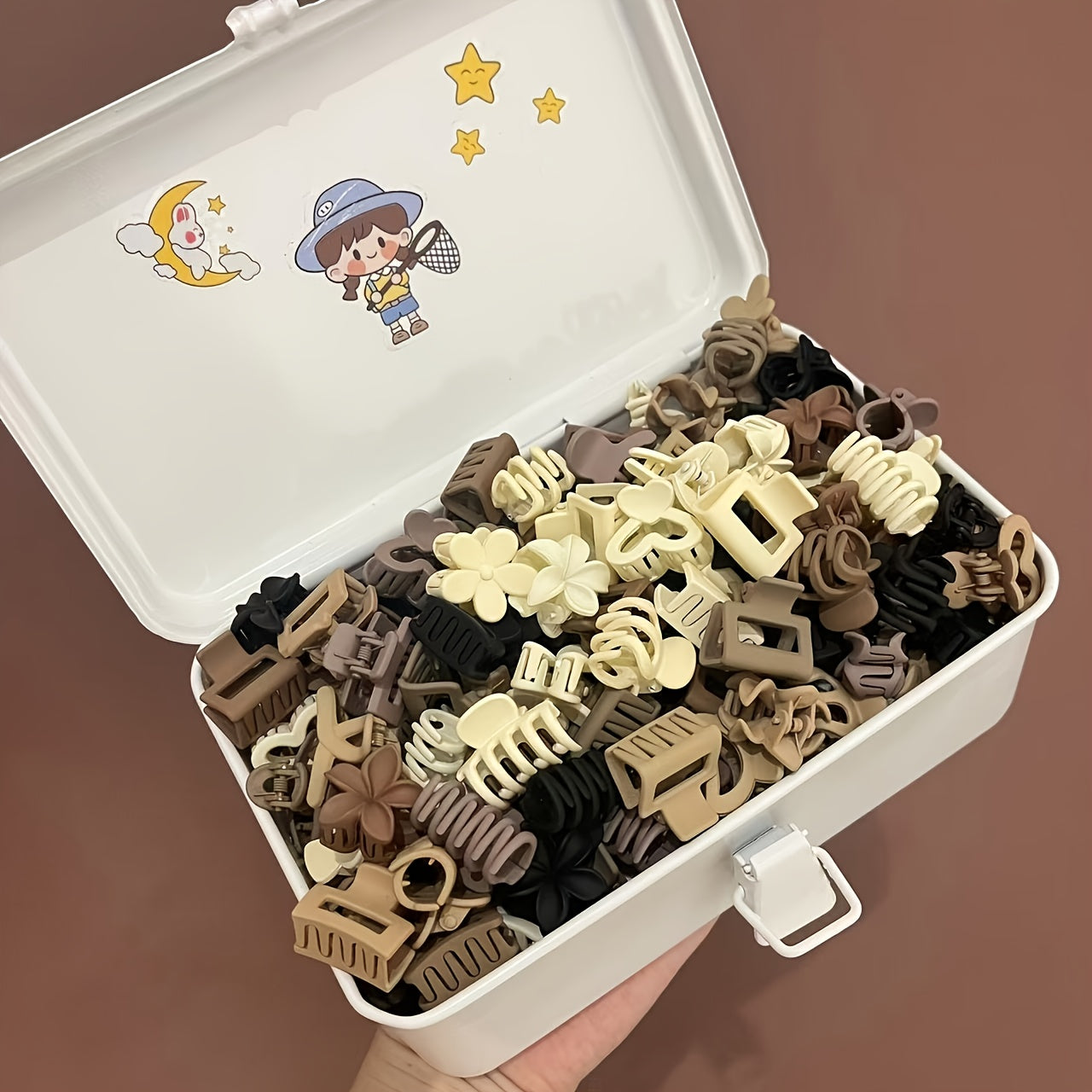 20pcs Women's Mixed Color Small Hair Claw, Simple and Cute Style for All Hairstyles with Various Designs, Perfect Daily Casual Wear Outings. Hawaiian Accessories & Beach Essentials, Hair Accessories, Outing Essentials, Simple