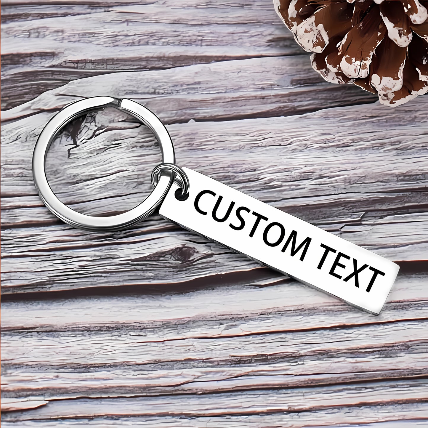 Custom Engraved Keychain - Personalized with Text/Phone/Message, Laser-Engraved Durable Metal Key Ring, Funky Style for Men's Fashion Accessories & Anti-Loss Gifts, Personalized Gifts | Classic And Enduring Design | Lasting E