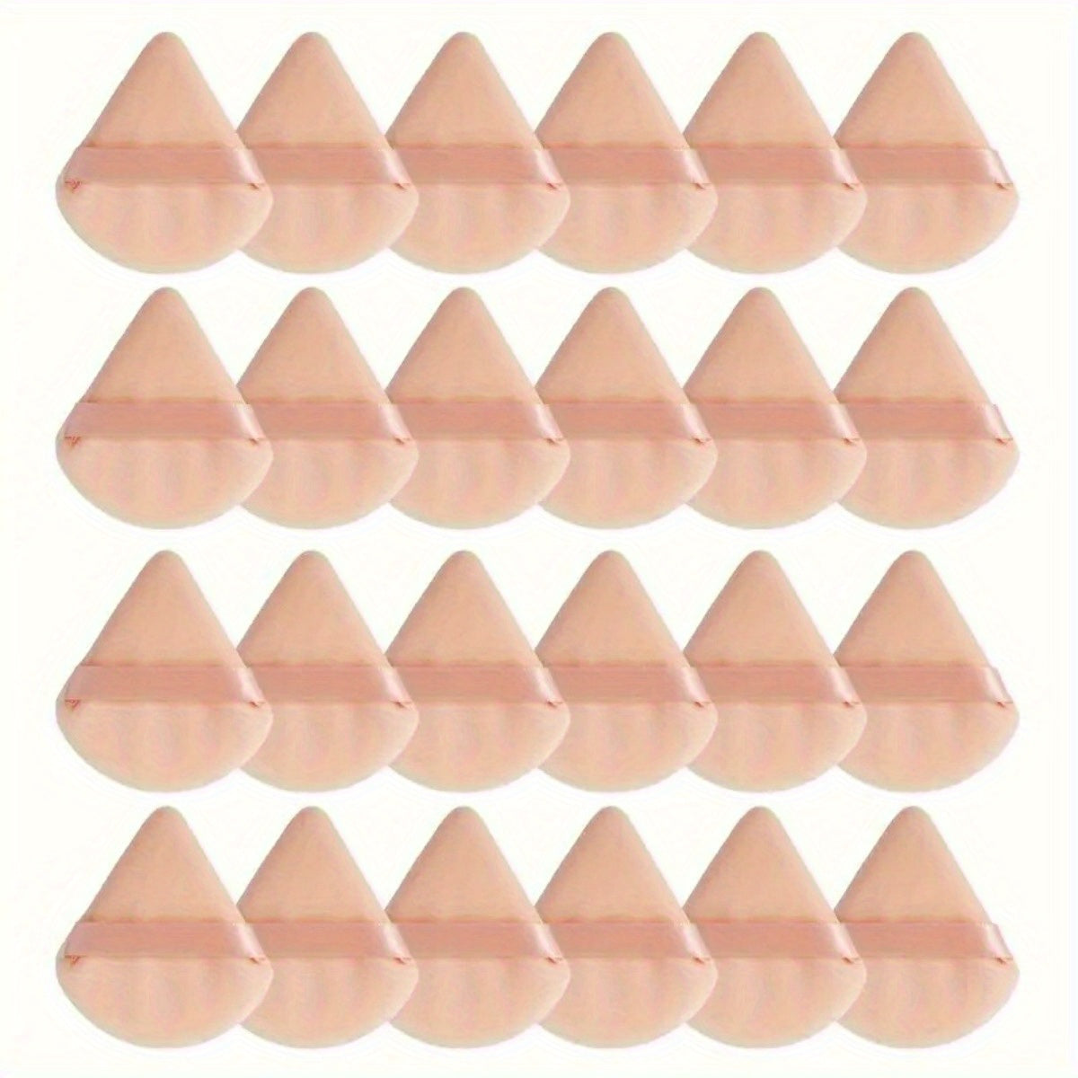 11/25pcs Reusable Triangular Makeup Sponges & Beauty Blenders - Soft Plush, Fragrance-Free, 3 Colors (Black/White/Pink) for Foundation, Powder, Blush - Gentle on Normal Light Beige, Face & Body Use, Makeup Sponges for Blendin