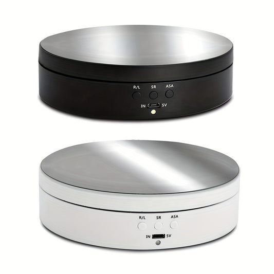 Electric Rotating Display Stand Turntable with Mirror Top, USB Powered, 5V Operating Voltage, 3 Speeds, Jewelry Display Holder, 6.6lbs Capacity