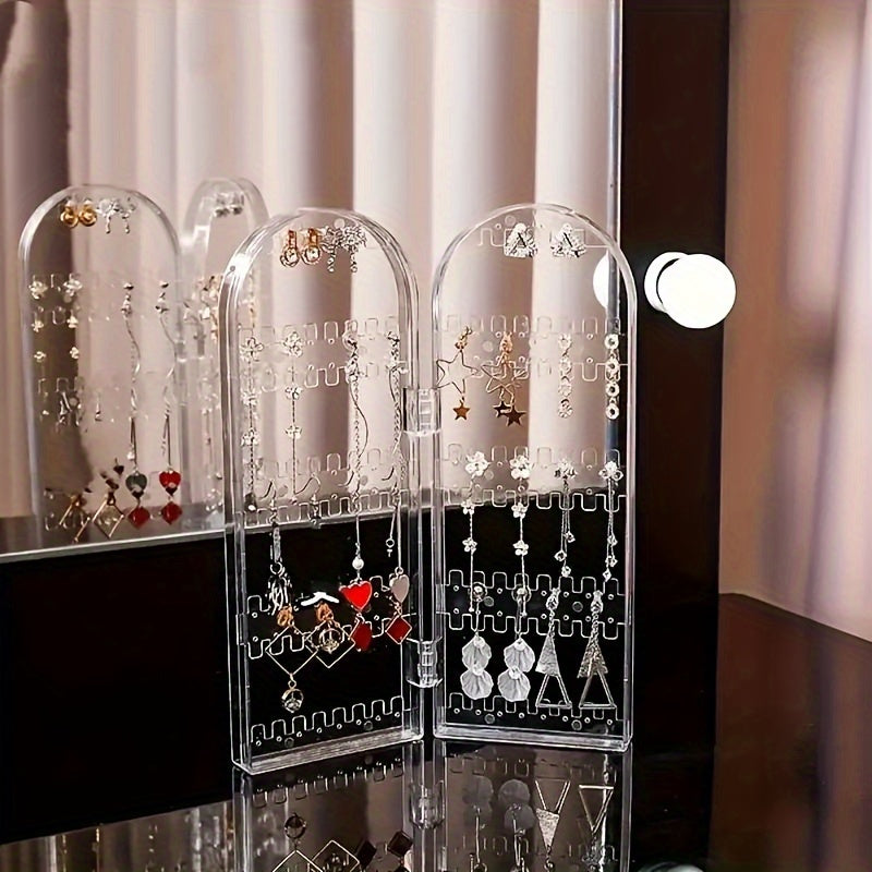 Cosmetic Storage Box - Transparent Jewelry Box and Earring Holder Jewelry Storage Box Personal Jewelry Rack