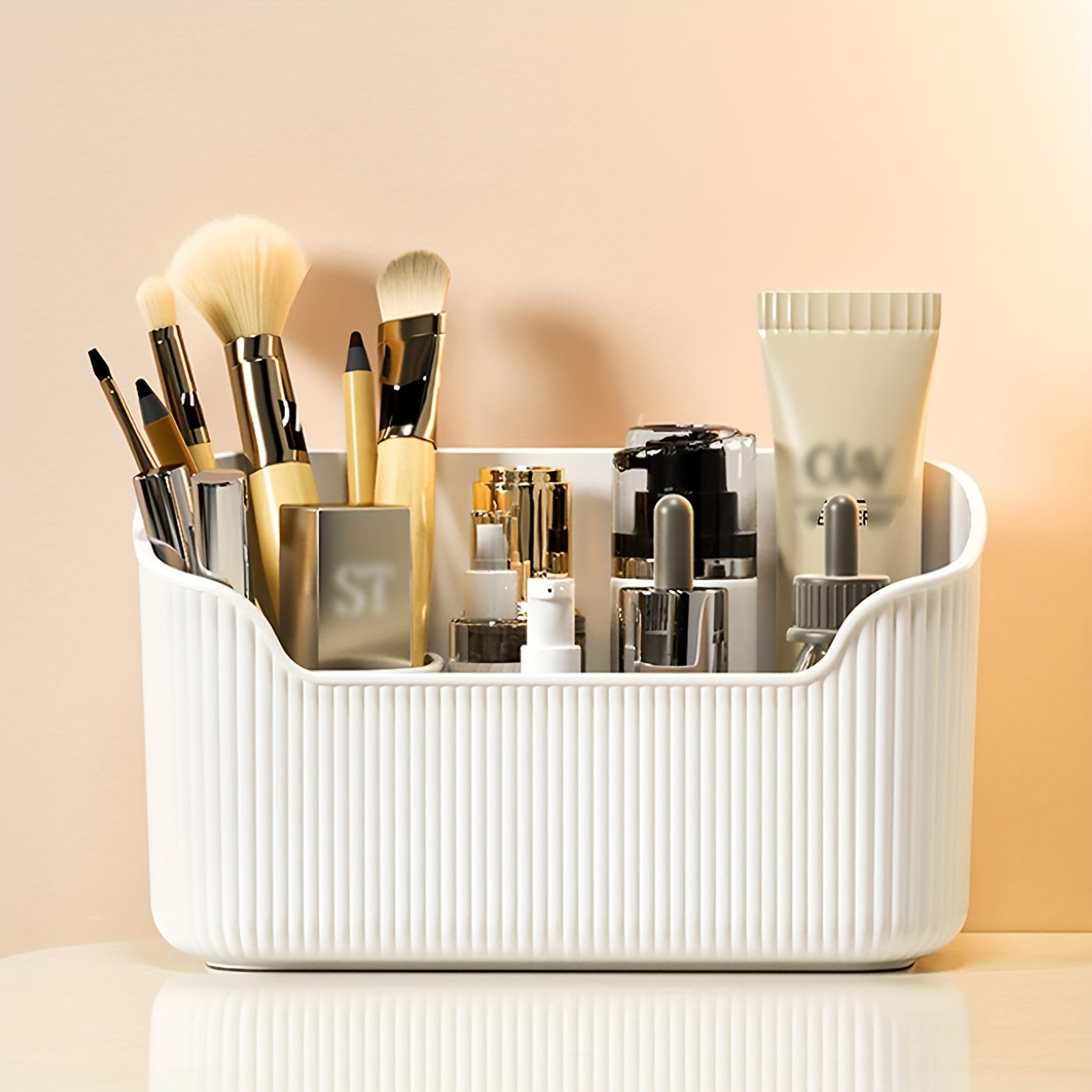 Cosmetic Storage Box - Multi-Compartment Makeup Organizer