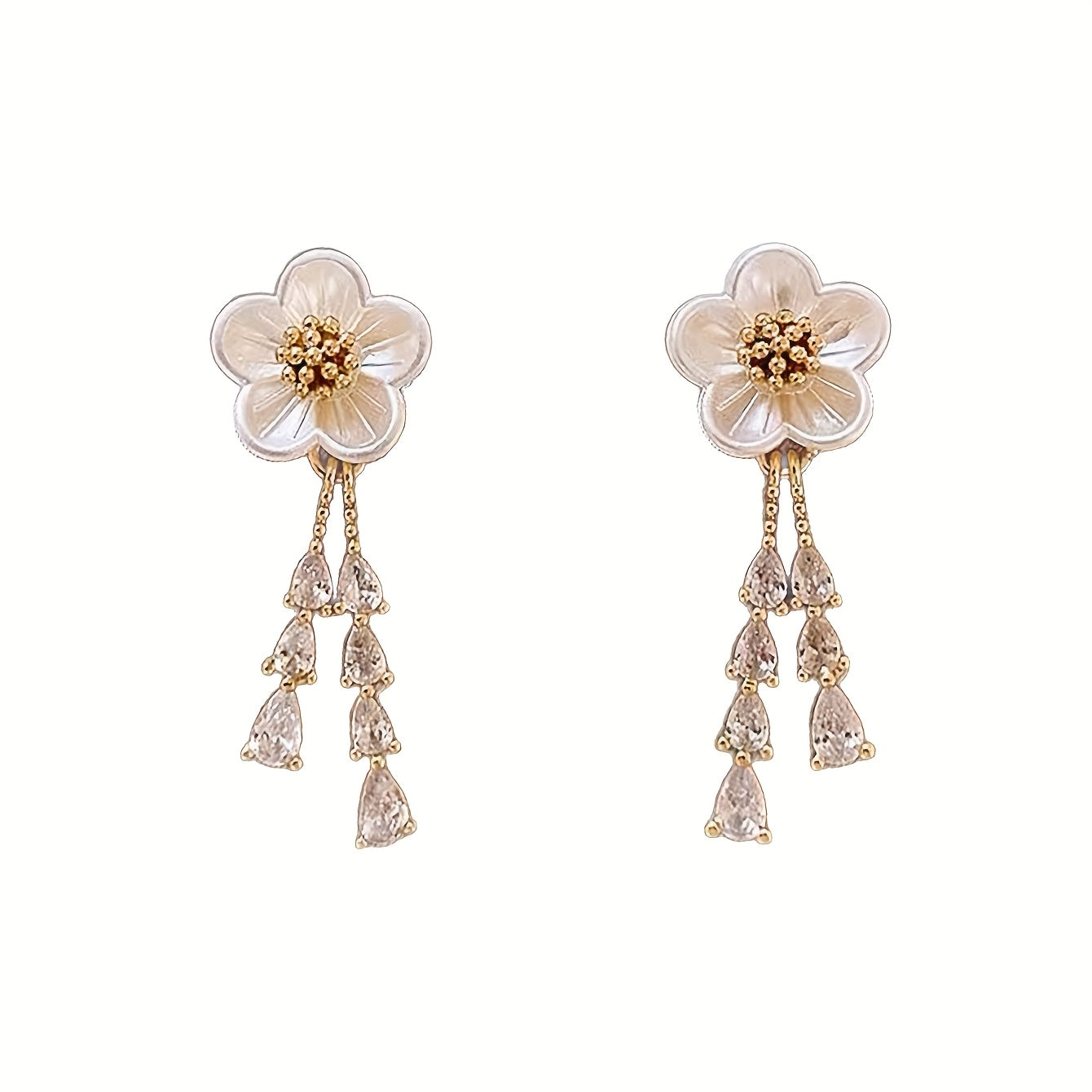 French-Inspired Floral Drop Earrings