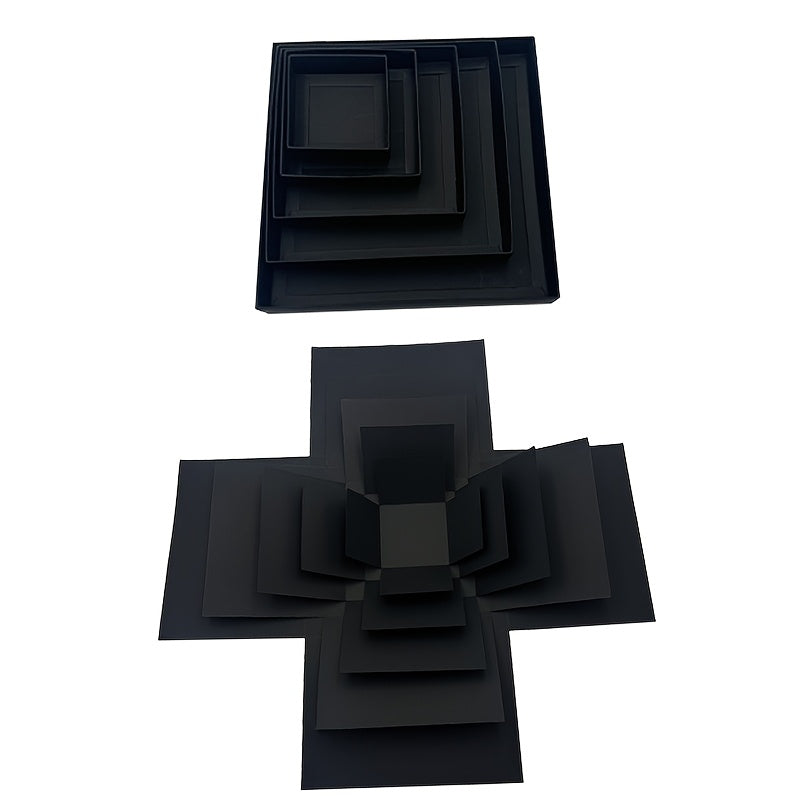 1 Surprise Gift Box Set with Lid, Suitable for Birthdays, Valentine'S Day, Weddings and Proposals, etc. - Multifunctional DIY Party Gift Packaging Kit Without Food, Multi-Compartment Display Box, Made of Paper Material