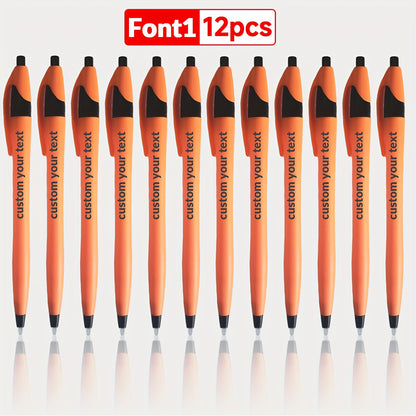 30pcs/50pcs/12pcs 50/30/12pcs Ballpoint Pens, Customizable with Inspirational Quotes, Names, And Logos. Colorful, Smooth Writing Ballpoint Pens with Black Ink for Christmas And Back-To-School Gifts.