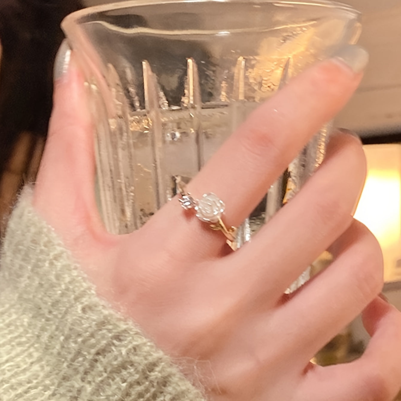 Elegant Zinc Alloy Adjustable Open Ring