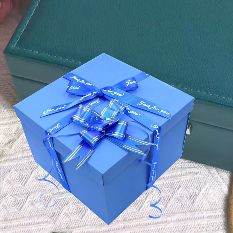 1 Surprise Gift Box Set with Lid, Suitable for Birthdays, Valentine'S Day, Weddings and Proposals, etc. - Multifunctional DIY Party Gift Packaging Kit Without Food, Multi-Compartment Display Box, Made of Paper Material