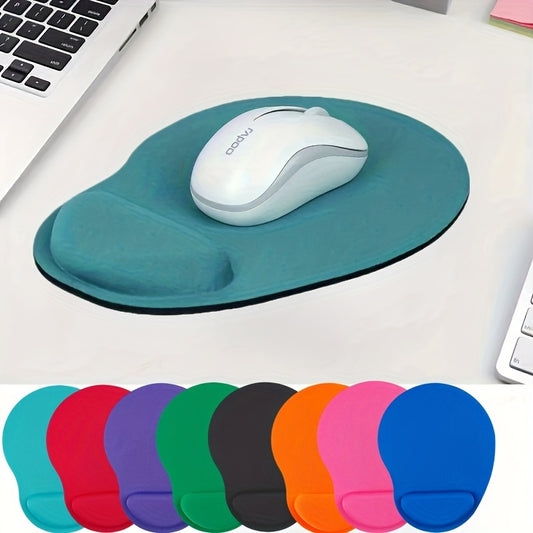 1pc EVA Wrist Support Mouse Pad - Ergonomic Design, Non-Slip Rubber Base, Comfortable for Office & Home Use, Available in Multiple Colors (Blue, Green, Pink, Purple, Black), Mouse Pads for Desk, Mouse Pad Wrist Support, Mouse