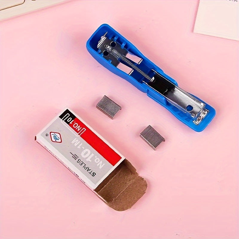 3pcs Set-Cute Stapler Mini Small Stapler Student Stationery Economy Suit Stapler