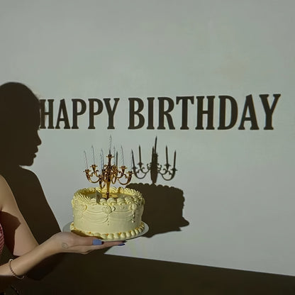 Elegant Candelabra Cake Topper Set with Candles - Perfect for Weddings, Birthdays & Holiday Celebrations - Versatile Table Centerpiece & Home Decor