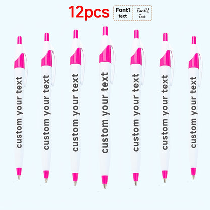 30pcs/50pcs/12pcs 50/30/12pcs Ballpoint Pens, Customizable with Inspirational Quotes, Names, And Logos. Colorful, Smooth Writing Ballpoint Pens with Black Ink for Christmas And Back-To-School Gifts.