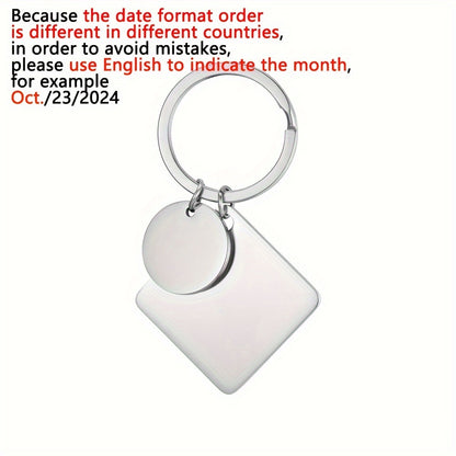 Customized Calendar keychain, laser engraving male and female couple calendar keychain, special date calendar keychain, personalized commemorative keychain, anniversary gift for women, gift for men, anniversary gift, birthday