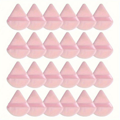 11/25pcs Reusable Triangular Makeup Sponges & Beauty Blenders - Soft Plush, Fragrance-Free, 3 Colors (Black/White/Pink) for Foundation, Powder, Blush - Gentle on Normal Light Beige, Face & Body Use, Makeup Sponges for Blendin