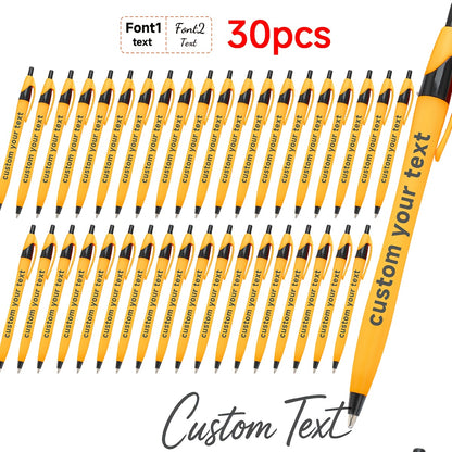 30pcs/50pcs/12pcs 50/30/12pcs Ballpoint Pens, Customizable with Inspirational Quotes, Names, And Logos. Colorful, Smooth Writing Ballpoint Pens with Black Ink for Christmas And Back-To-School Gifts.