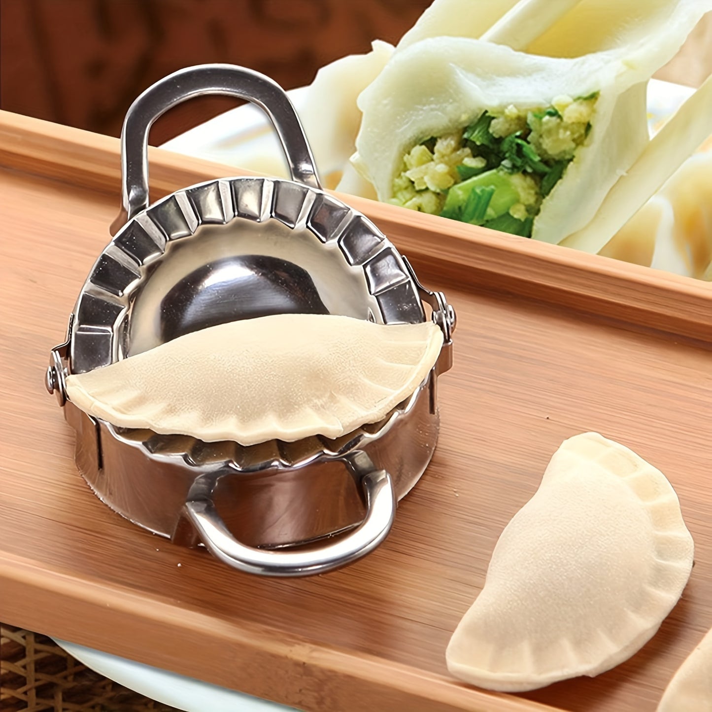 Stainless Steel Dumpling Maker - Easy-to-Use Press and Cutting Tool for Perfect Dumplings, Pies, and Pastries - Essential Kitchen Gadget for Effortless Food Preparation, Dumpling Maker