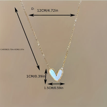 Elegant Golden-Tone Double Heart Necklace for Women – Chic Layered Design with Faux Pearl Accents, Versatile Clavicle Chain for Casual Attire or Parties, Perfect Gift Idea, Charm Necklace