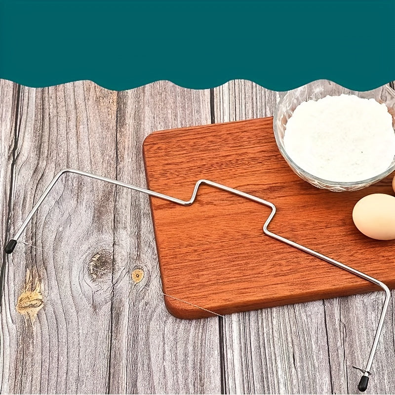 1pc, Stainless Steel Cake Lever, Cake Cutter, Single And Double Line Cake Slicer, Bow Shaped Cake Cutting Tools, Baking Tools, Kitchen Gadgets, Kitchen Accessories