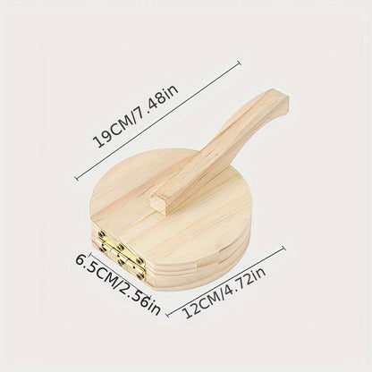 Manual Pasta Maker & Dough Cutter - Heavy-Duty Recycled Wood Construction with Ergonomic handle, Non-Slip surface - for Homemade Pizza, Pasta, Dumplings, Pie Crusts - Kitchen Tool for Home &, Pasta Making Tools, Dumpling Form