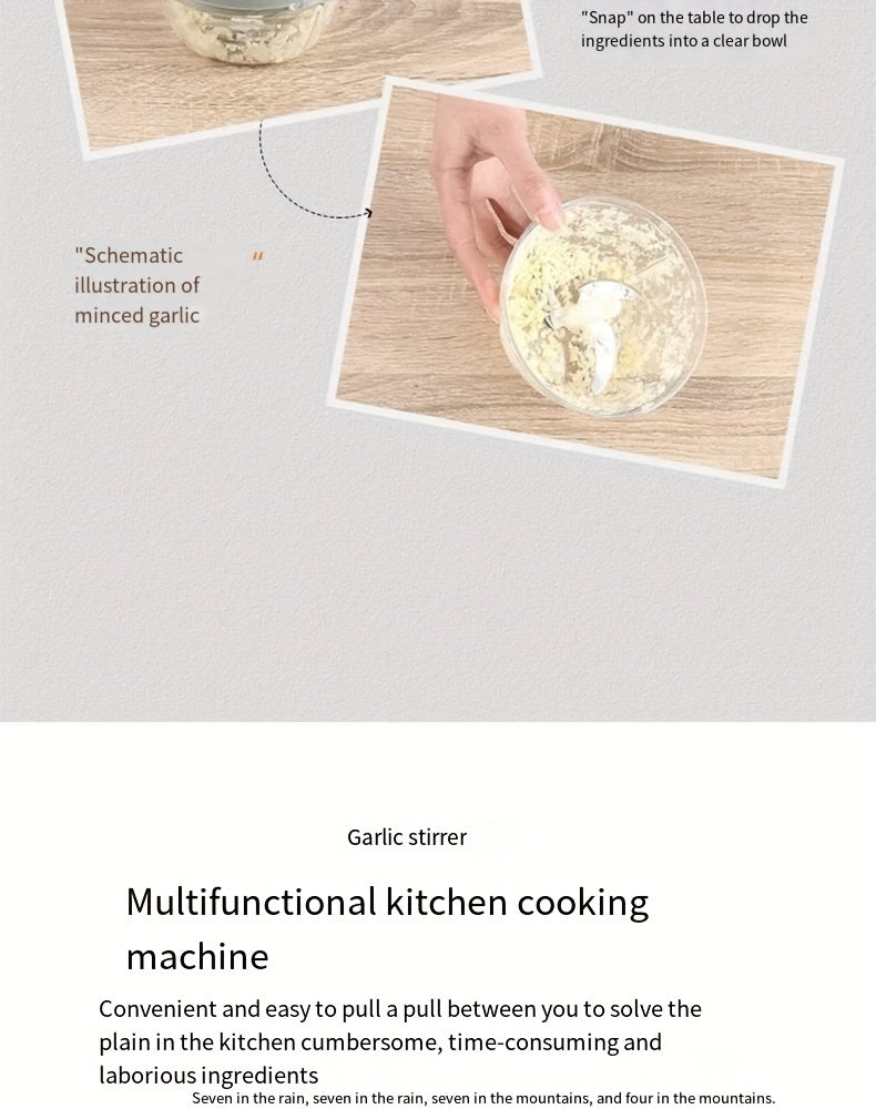 1, vegetable cutter, multifunctional garlic masher, garlic grinder, garlic masher, vegetable cutter, creative fruit masher, manual garlic masher, kitchen supplies, kitchen gadgets, 500/900ml