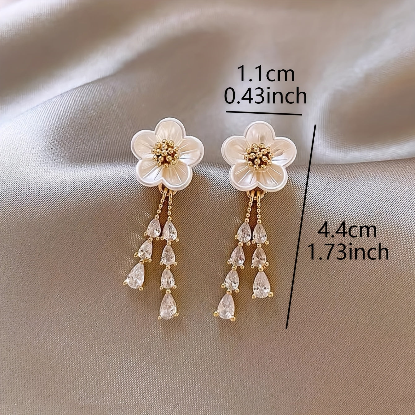 French-Inspired Floral Drop Earrings