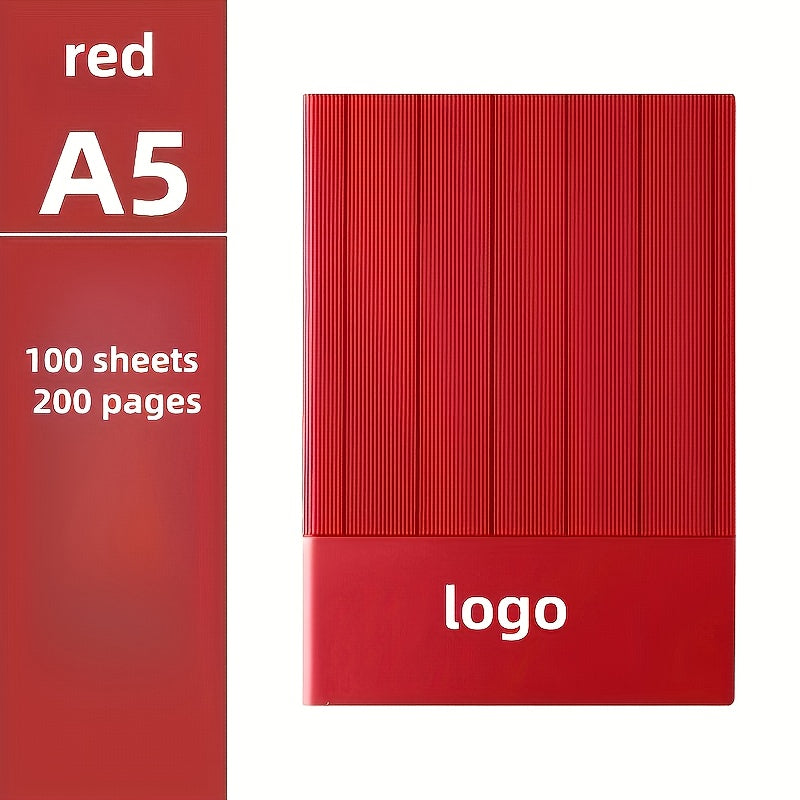 1 Set A5 Notebook & Binder-like Logbook Set - Luxury Gift Box with Golden/Black Labeling - Personalized Logo/Text/Brand - Heavy-Duty Paper Binder with Closure - Business Journal, Planner, Diary - Ideal for Corporate Gifts, Ch