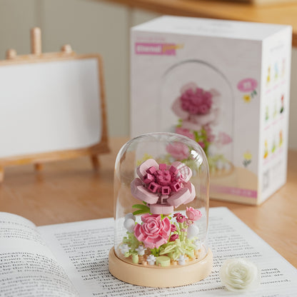 Small Particle Building Block Flower Assembly DIY Toy Home Desktop Decoration Model Holiday Gift for Mother's Day and Valentine's Day