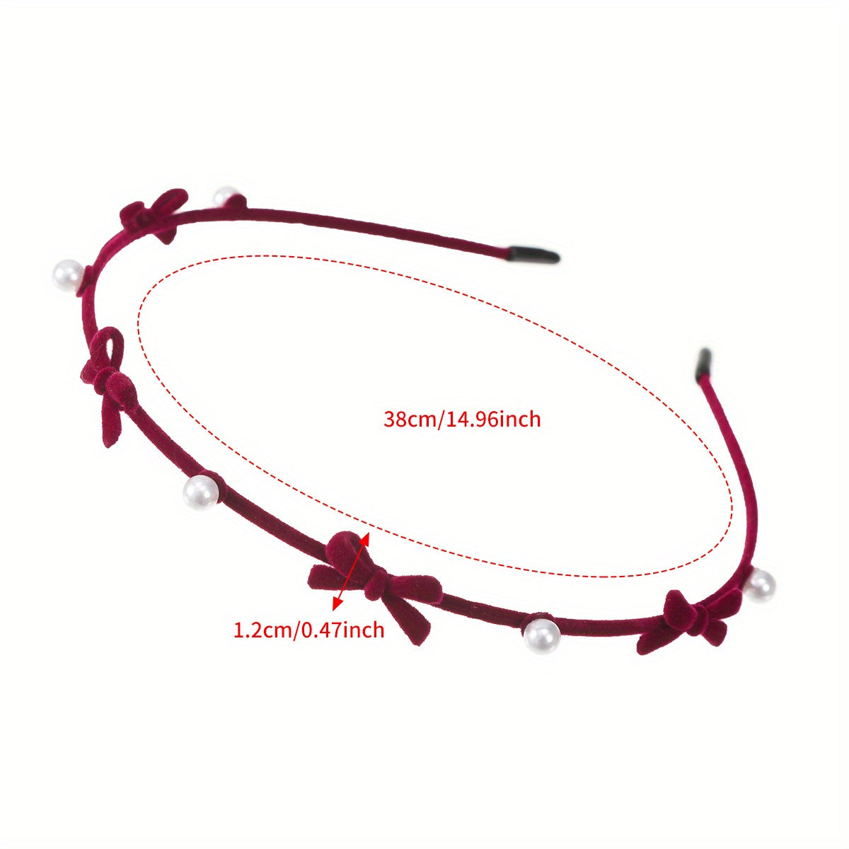 Elegant Faux Pearl Decorative Head Band, Flower Hair Hoop, Bowknot Hair Band, Retro Velvet Hair Accessories For Women And daily use