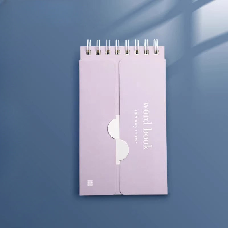 1pc Portable Vocabulary Memorization Notebook - Silent Writing Cover-Up Feature, Paper Material, No Feathers, College Ruled, Suitable for Ages 14+ - Pocket-Sized English/Japanese Language Learning Aid